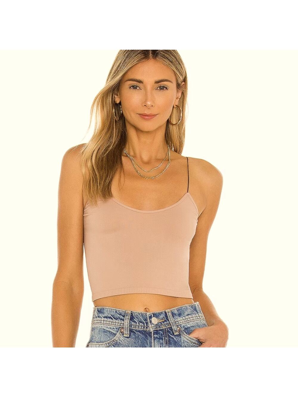 Free People Intimately Skinny Strap Seamless Brami Tank NWT  M/L